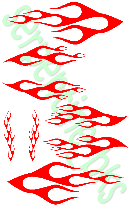 Flame Decal Kit Golf Cart ATV Truck Motorcycle Car SM1 eBay