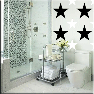 34 One inch Stars Vinyl Wall Decor Stickers  